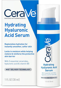 CeraVe Hydrating Hyaluronic Acid Serum with Vitamin B5 and Ceramides – Fragrance-Free, 30ml