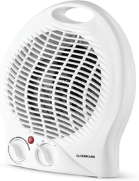 DOMEA 2000W Electric Fan Heater – 2 Heat Modes, Thermostat, Overheat Protection
