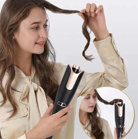 Lescolton Automatic Curling Iron in black, designed for effortless large curls.