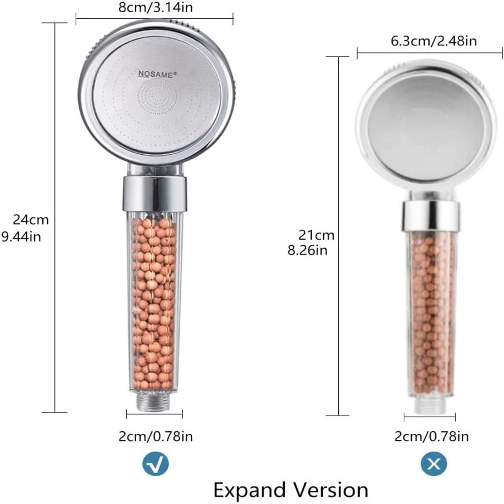 Ecom City™ Filtered Handheld Shower Head with ionic filtration, ideal for purifying water and reducing hair loss.