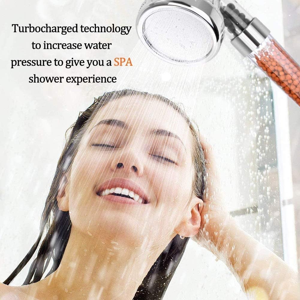 Ecom City™ Filtered Handheld Shower Head with ionic filtration, ideal for purifying water and reducing hair loss.