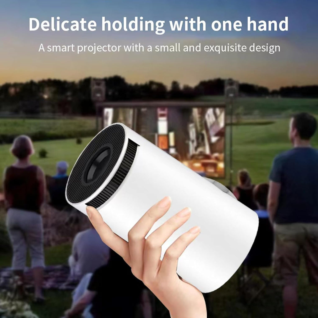Limimart 4K Smart Mini Projector with 130-inch screen capability, featuring 5G Wi-Fi and Bluetooth 5.0 for a portable home theater experience.